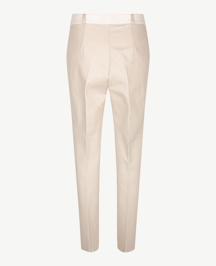Brax Raphaela - Lillyth - Elastiek rondom jersey - Pied de poule beige - Korte lengte