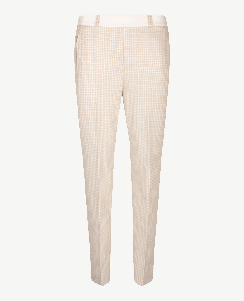 Brax Raphaela - Lillyth - Elastiek rondom jersey - Pied de poule beige - Normale lengte