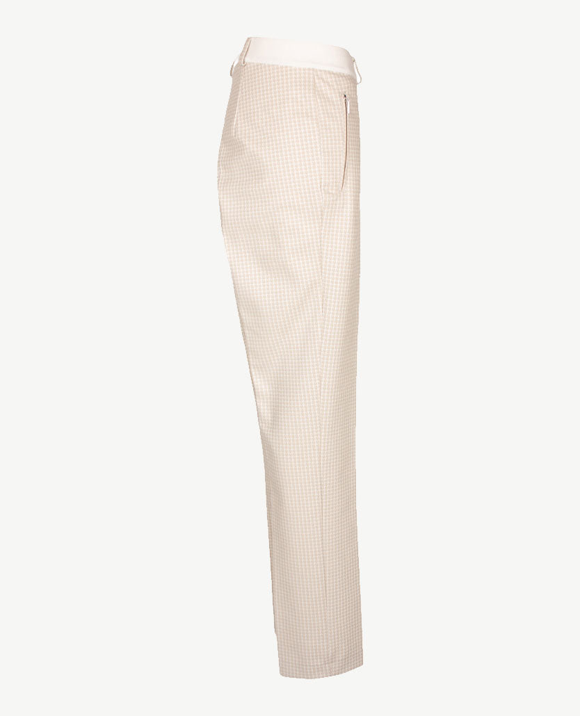 Brax Raphaela - Lillyth - Elastiek rondom jersey - Pied de poule beige - Korte lengte