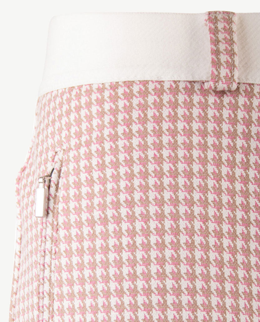 Brax Raphaela - Lillyth - Elastiek rondom jersey - pied de poule rose - Normale lengte