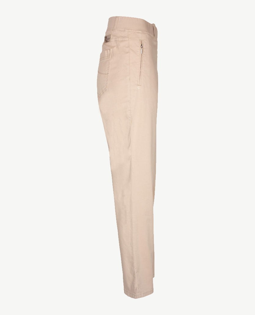 Brax Raphaela - Lavina Zip 6-8 lengte - Elastiek rondom - katoen - Beige