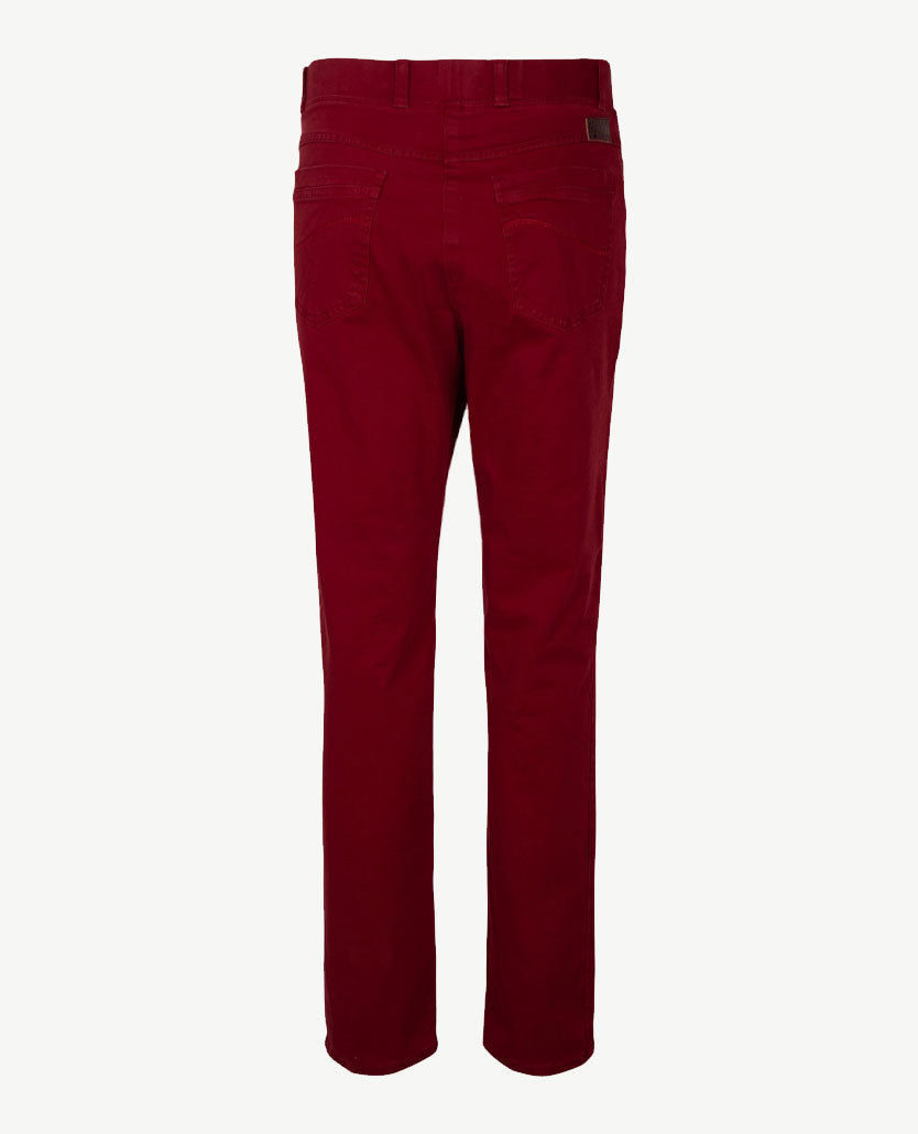 Brax Raphaela - Lavina Zip - Elastiek rondom - winterkatoen - Korte lengte - Bordeaux
