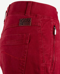 Brax Raphaela - Lavina Zip - Elastiek rondom - winterkatoen - Korte lengte - Bordeaux