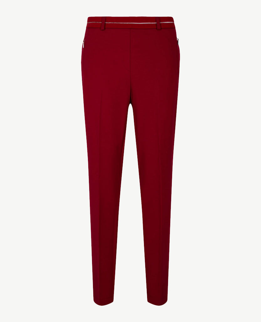 Brax Raphaela - Lillyth - Elastiek rondom jersey - Korte lengte - Warm rood