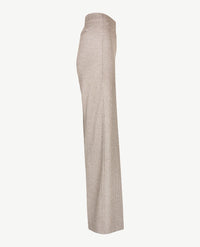 Brax Raphaela - Lillyth flared - Elastiek rondom jersey - Normale lengte - Ruitje camel met antraciet
