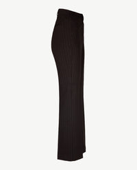 Brax Raphaela - Lillyth  Kick - Elastiek rondom jersey - Korte lengte - Krijtstreep met glansgaren - Zwart