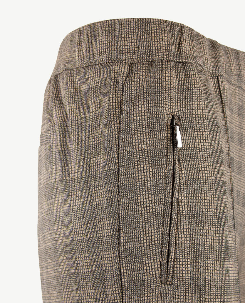 Brax Raphaela - Peggy - Elastiek rondom jersey - Normale lengte - Antraciet met beige