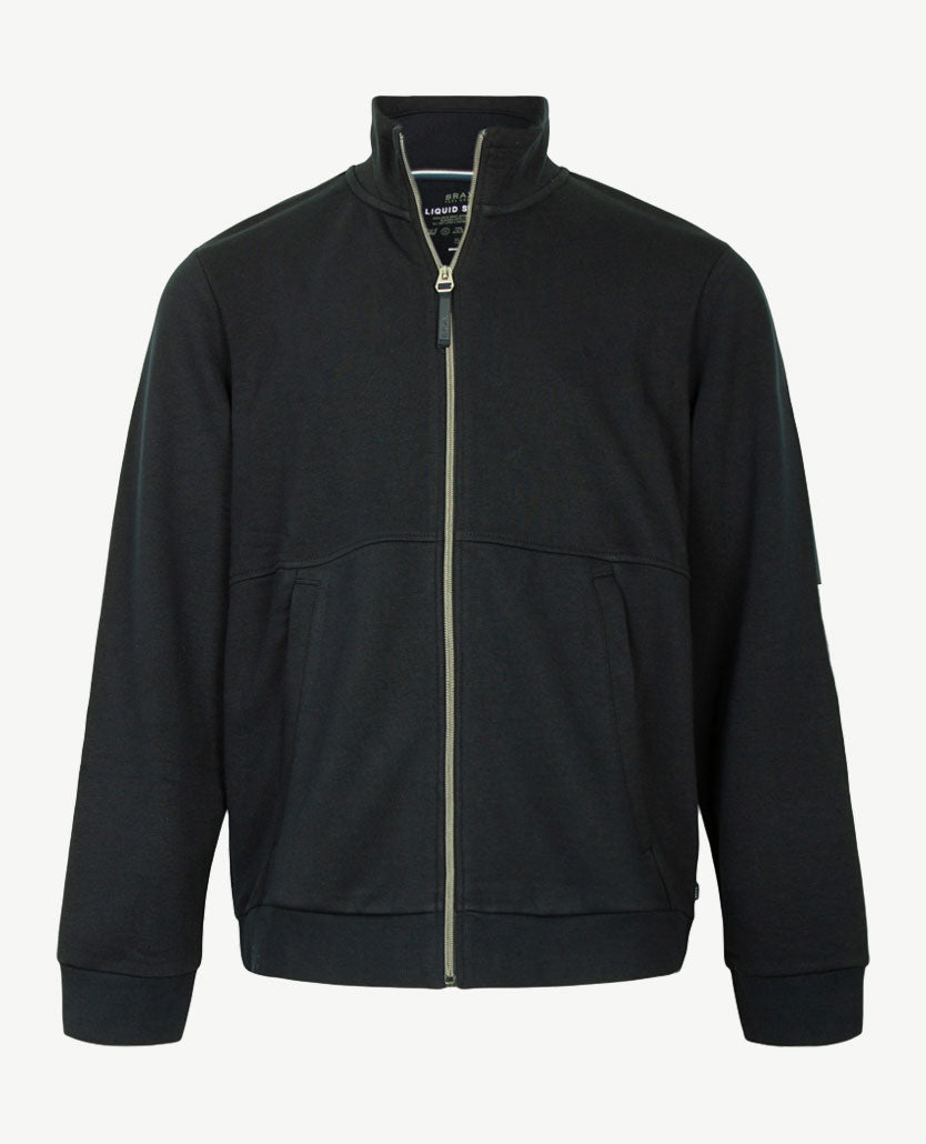 Brax - Vest Scott - met rits en zakken - Sweat - Navy
