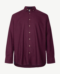 Brax - Overhemd - Daniel - Flanel - Pied de Poule navy en donker rood