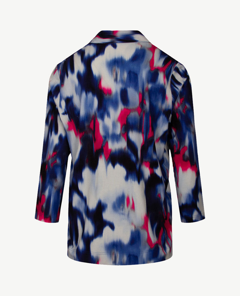 Erfo - Polo - Dessin kobalt, wit, zwart en pink