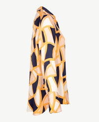 Eterna - Blouse - Orange, navy en off-white