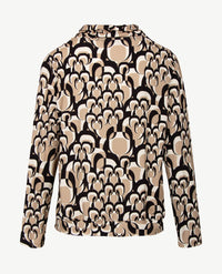 Frank Walder - Blouson coll - Retro, zwart, off-white en beige