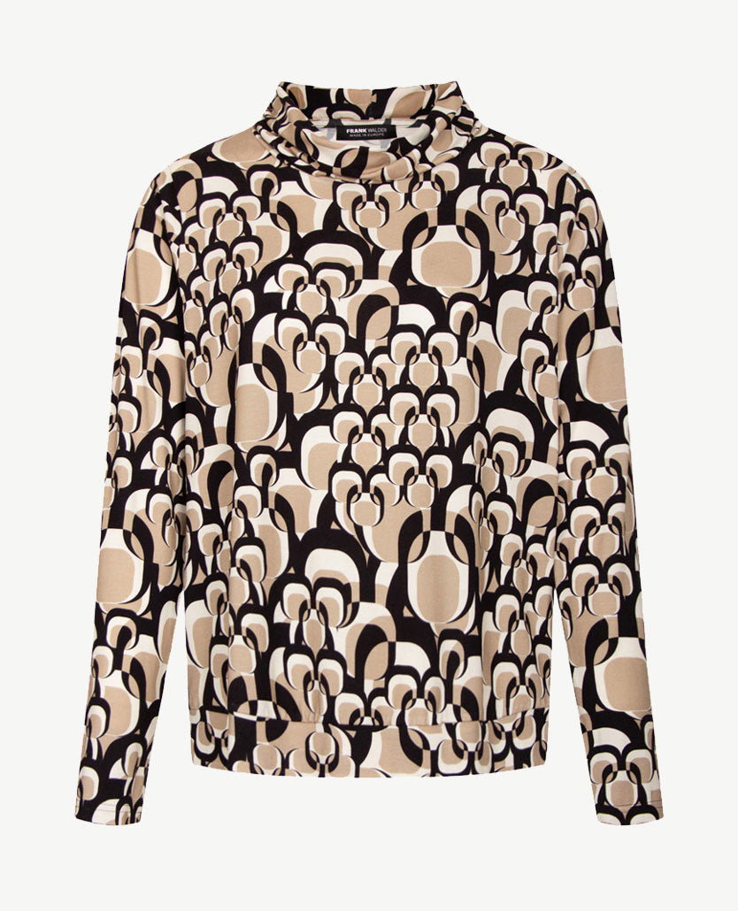 Frank Walder - Blouson coll - Retro, zwart, off-white en beige