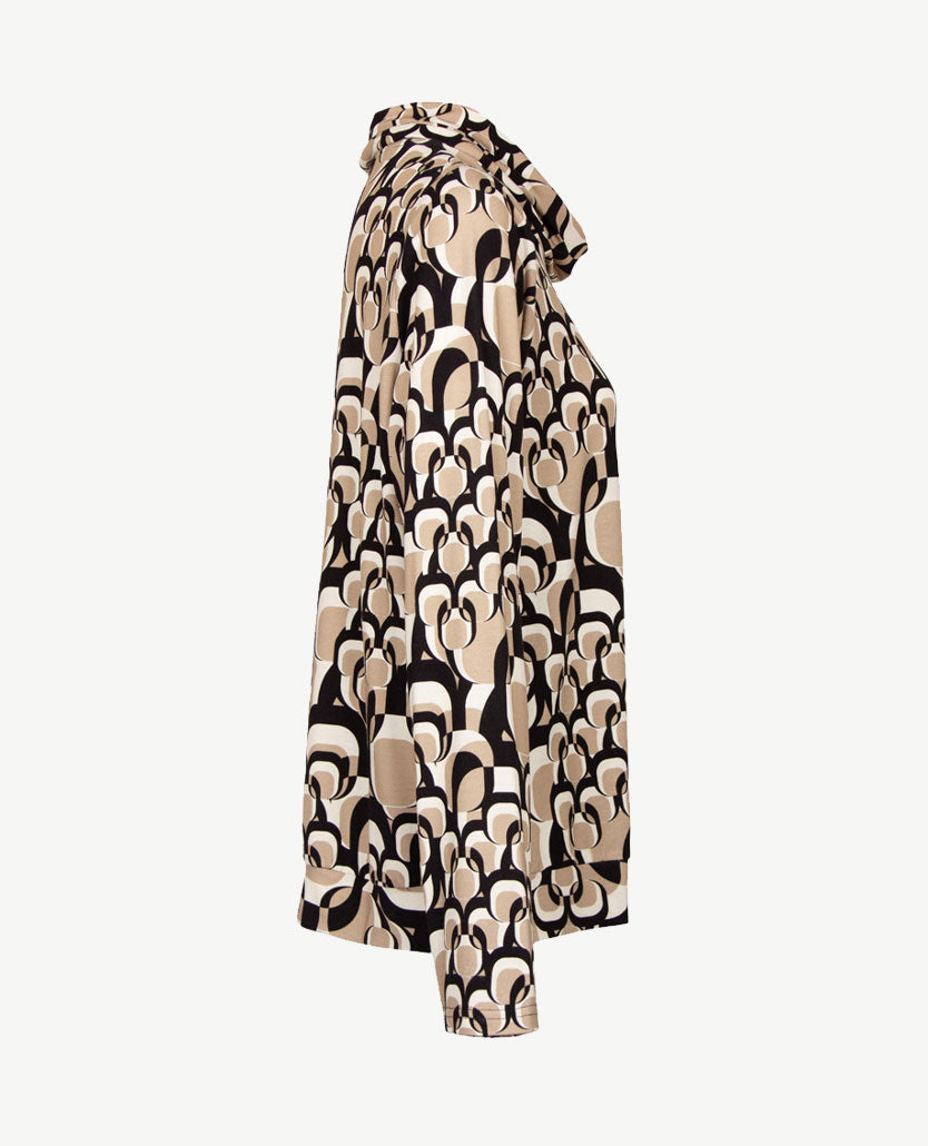 Frank Walder - Blouson coll - Retro, zwart, off-white en beige