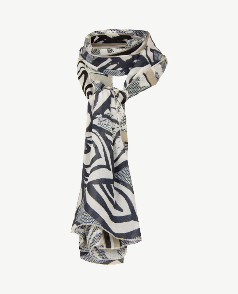 Frank Walder - Shawl - Zwart, beige en off-white