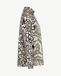 Frank Walder - Top - Boordje - Off-white, zwart en beige