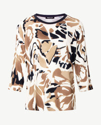 Frank Walder  - Top ronde hals - Beiges, off-white en navy