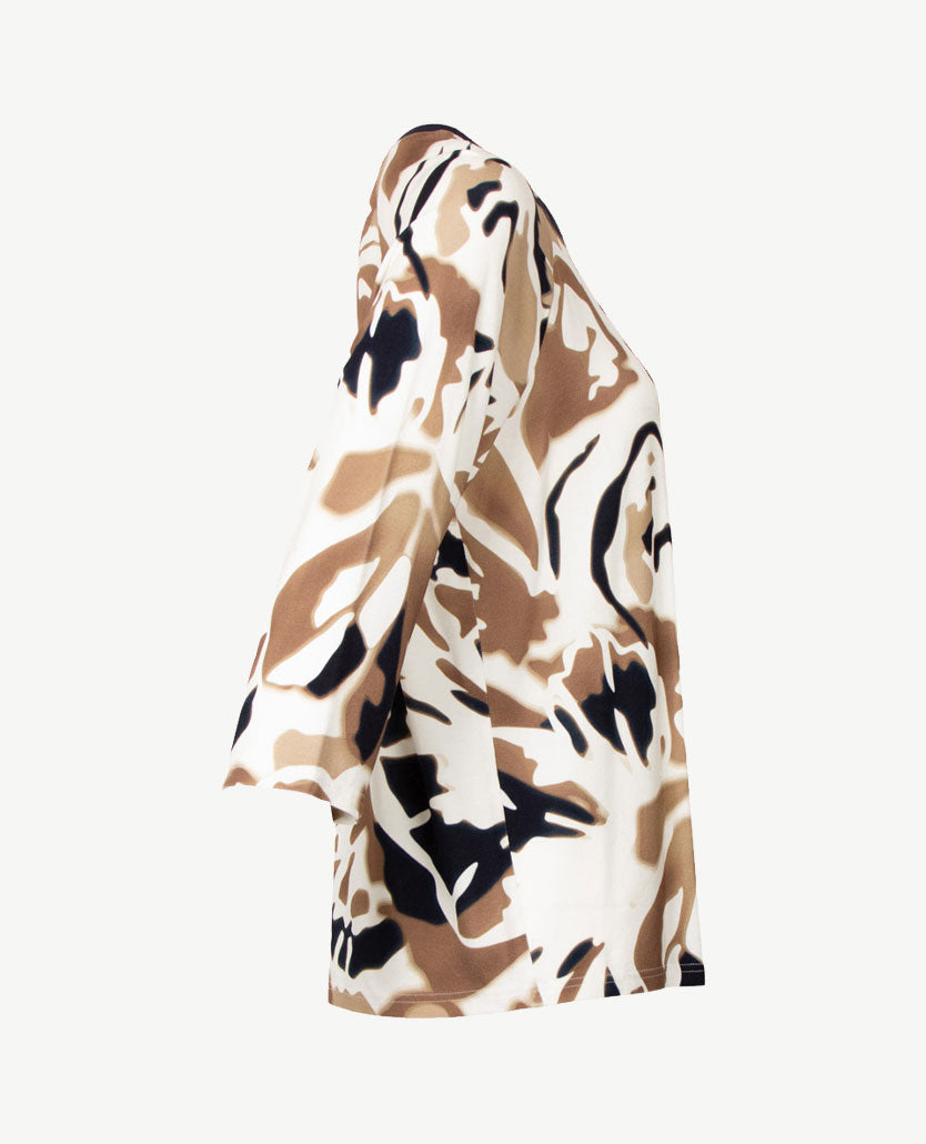 Frank Walder  - Top ronde hals - Beiges, off-white en navy