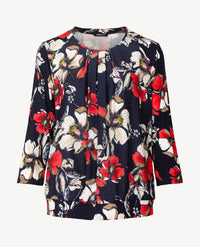 Frank Walder - Blouson - Navy, beige, off-white en rood