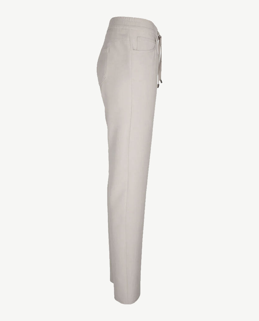 Frank Walder - Pantalon travel - Elastiek rondom met koordje - Zilvergrijs