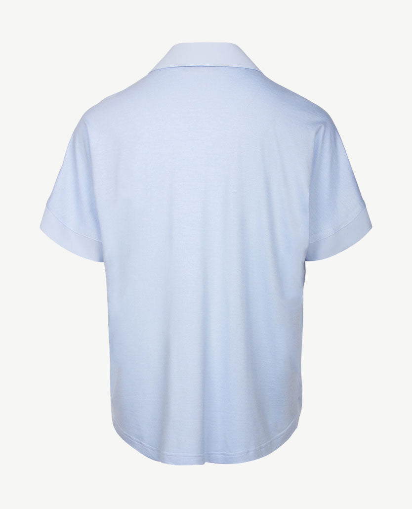 Frank Walder  - Blousetop - Met kraag - Sky blue