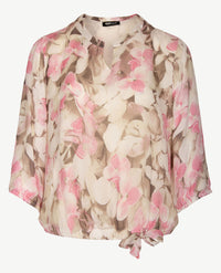 Frank Walder  - Blousontop - Dessin écru, rose en beiges