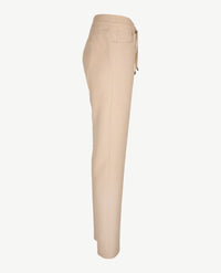 Frank Walder - Pantalon travel - Elastiek rondom met koordje - Zand