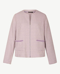 Frank Walder - Vestjasje 'Chanel' met rits en zakjes - Pastels lila en off-white