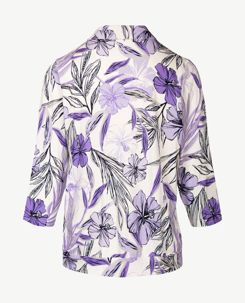 Frank Walder - Polo - Paars met navy, grijs en off-white