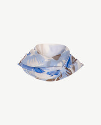 Frank Walder - Shawl - Voile - Ecru, taupe, beige en blauwen