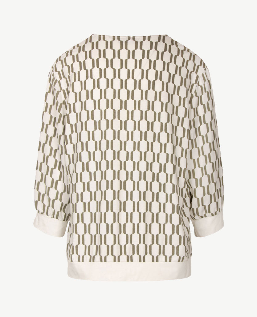Frank Walder  - Lichte top - Khaki en off-white