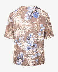 Frank Walder  - Blousontop - Blue en taupe en écru