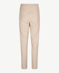 Frank Walder - Pantalon travel - Elastiek rondom met koordje - Licht Beige