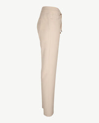 Frank Walder - Pantalon travel - Elastiek rondom met koordje - Licht Beige