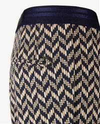 Gardeur - Elastiek rondom - Zaria - Jersey - Normale lengte - Zigzag beige, navy en zwart
