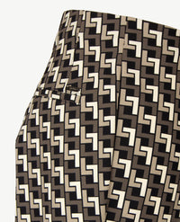 Gardeur - Elastiek rondom - Zene14 - normale lengte - Dessin zwart, off-white en grijzen