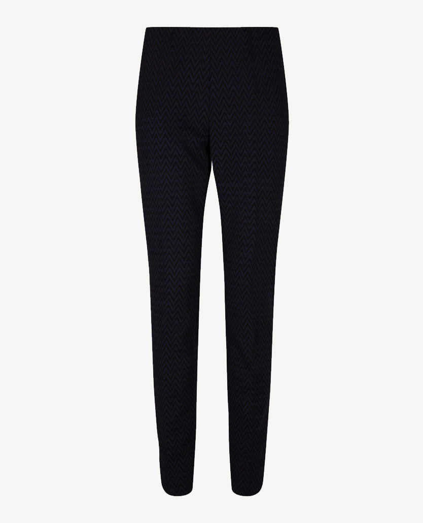 Gardeur - Elastiek rondom - Zene14 - Normale lengte - Zigzag zwart-navy