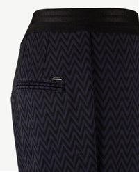 Gardeur - Elastiek rondom - Zaria - Jersey - Normale lengte - Zigzag navy en zwart