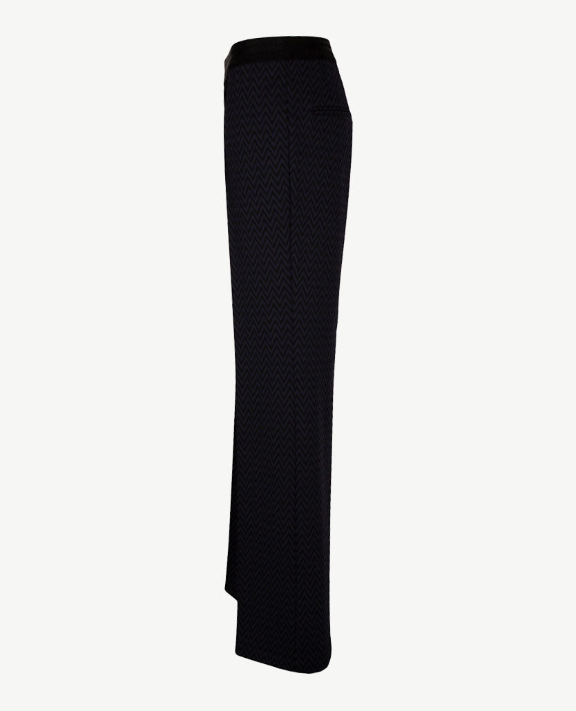 Gardeur - Elastiek rondom - Zaria - Jersey - Normale lengte - Zigzag navy en zwart