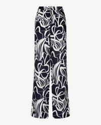 Gardeur - Elastiek rondom - Franca - Zijdelook - Normale lengte - Navy met wit