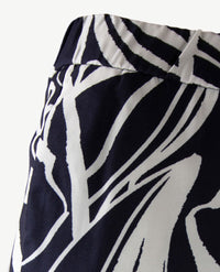 Gardeur - Elastiek rondom - Franca - Zijdelook - Normale lengte - Navy met wit