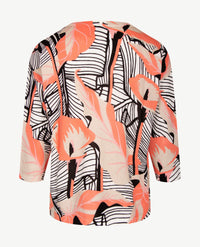 Gollé Haug - Pullover ronde hals - Zwart, off-white en peach