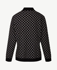 Gollé Haug -  Polo gebreid -  Zwart met off-white en rose