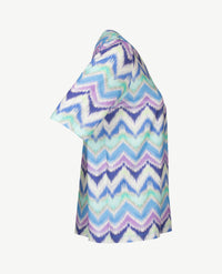 Gollé Haug - Top ronde hals - Zigzag - Groen, blauwen, wit en lila