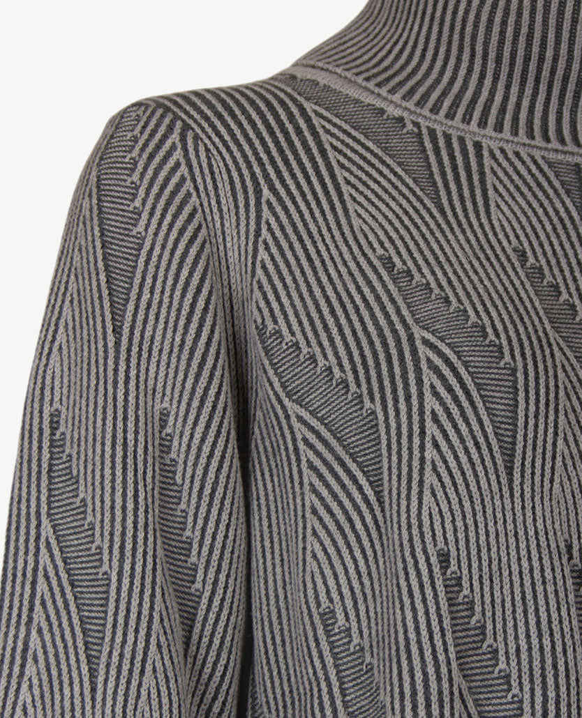 Gollé Haug - Pullover coll - Antraciet met grijs