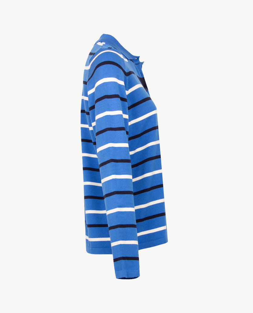 Gollé Haug -  Pullover polo - Kobalt. navy en off-white