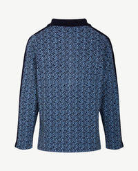 Gollé Haug -  Pullover polo - Dessin met blue en navy en rose