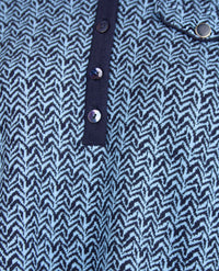 Gollé Haug -  Pullover polo - Dessin met blue en navy en rose