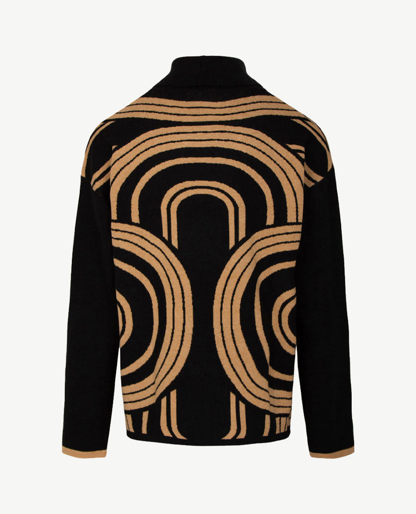 Gollé Haug - Pullover coll - Zwart beige