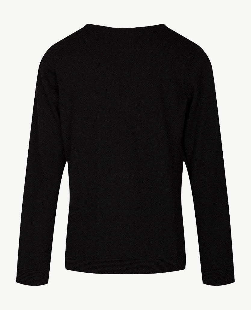 Gollé Haug - Lichte pullover v-hals - Zwart